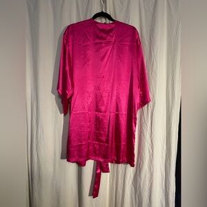 La Senza Hot Pink Satin Kimono Robe